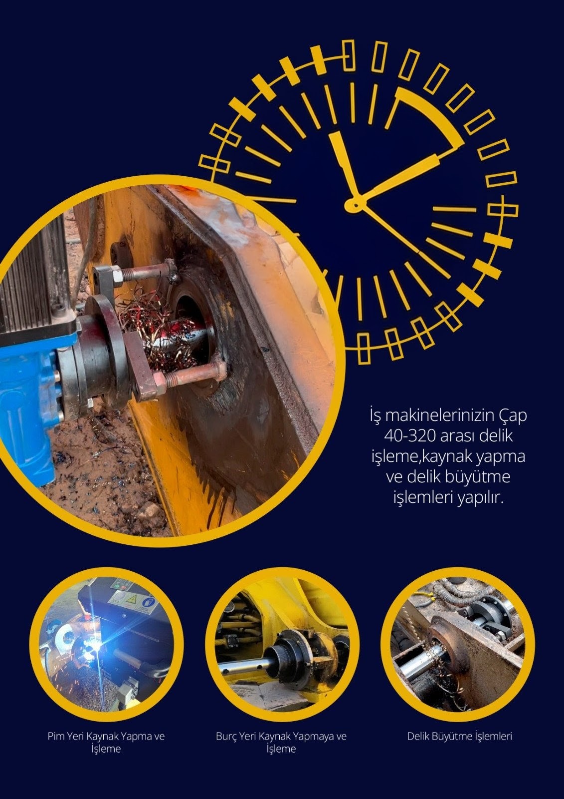 Yerinde delik işleme ve dolgu kaynağı uygulamaları